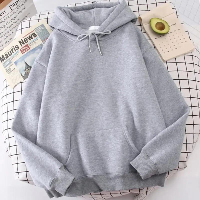 Cozy Light Grey Fleece Hoodie for All-Day Comfort (Copy)