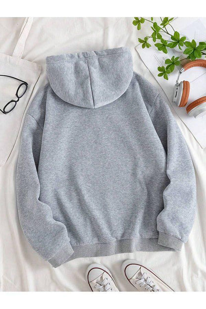 Cozy Light Grey Fleece Hoodie for All-Day Comfort (Copy)