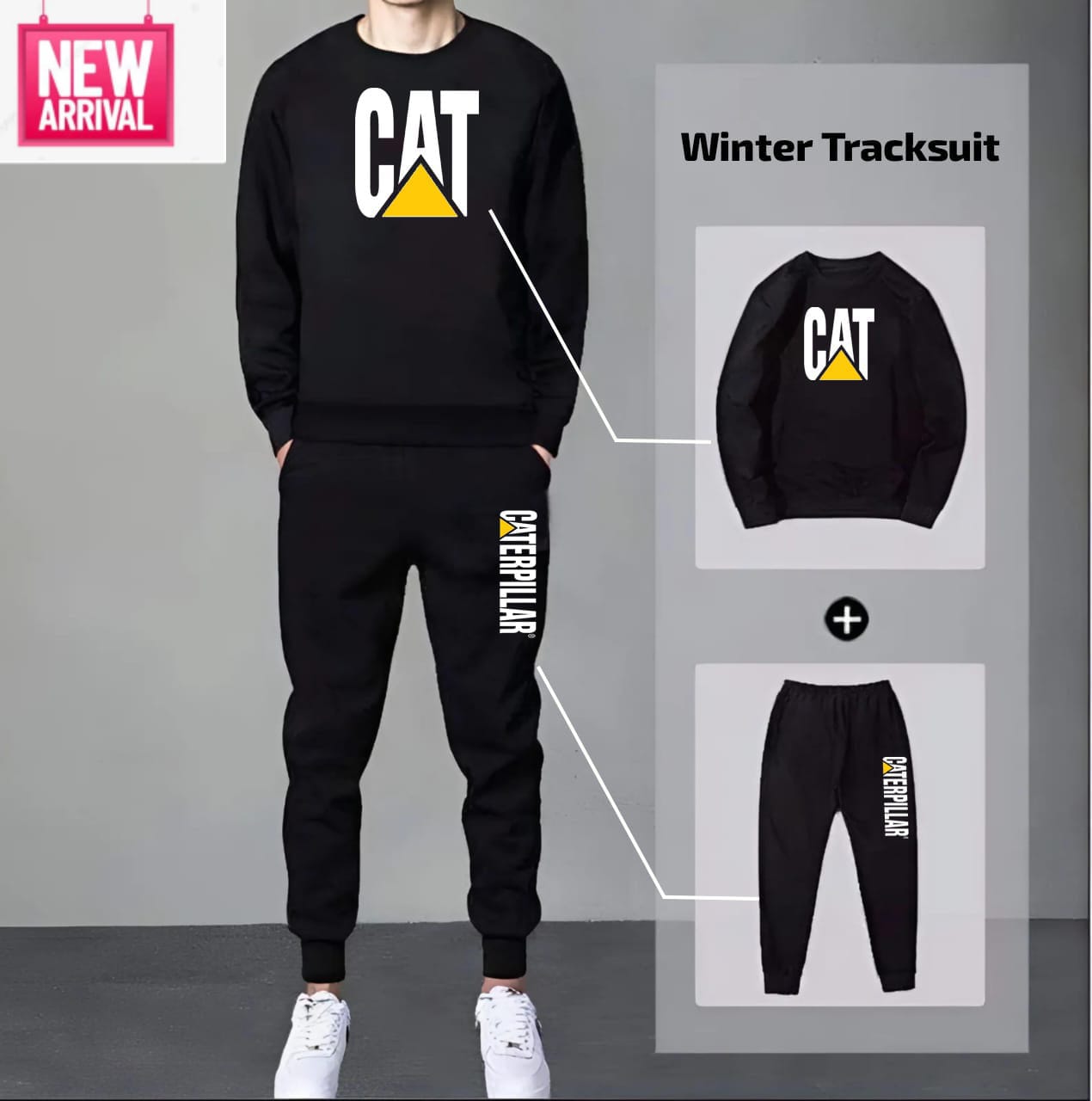 Catrpillar  Black Sweatshirt Tracksuit