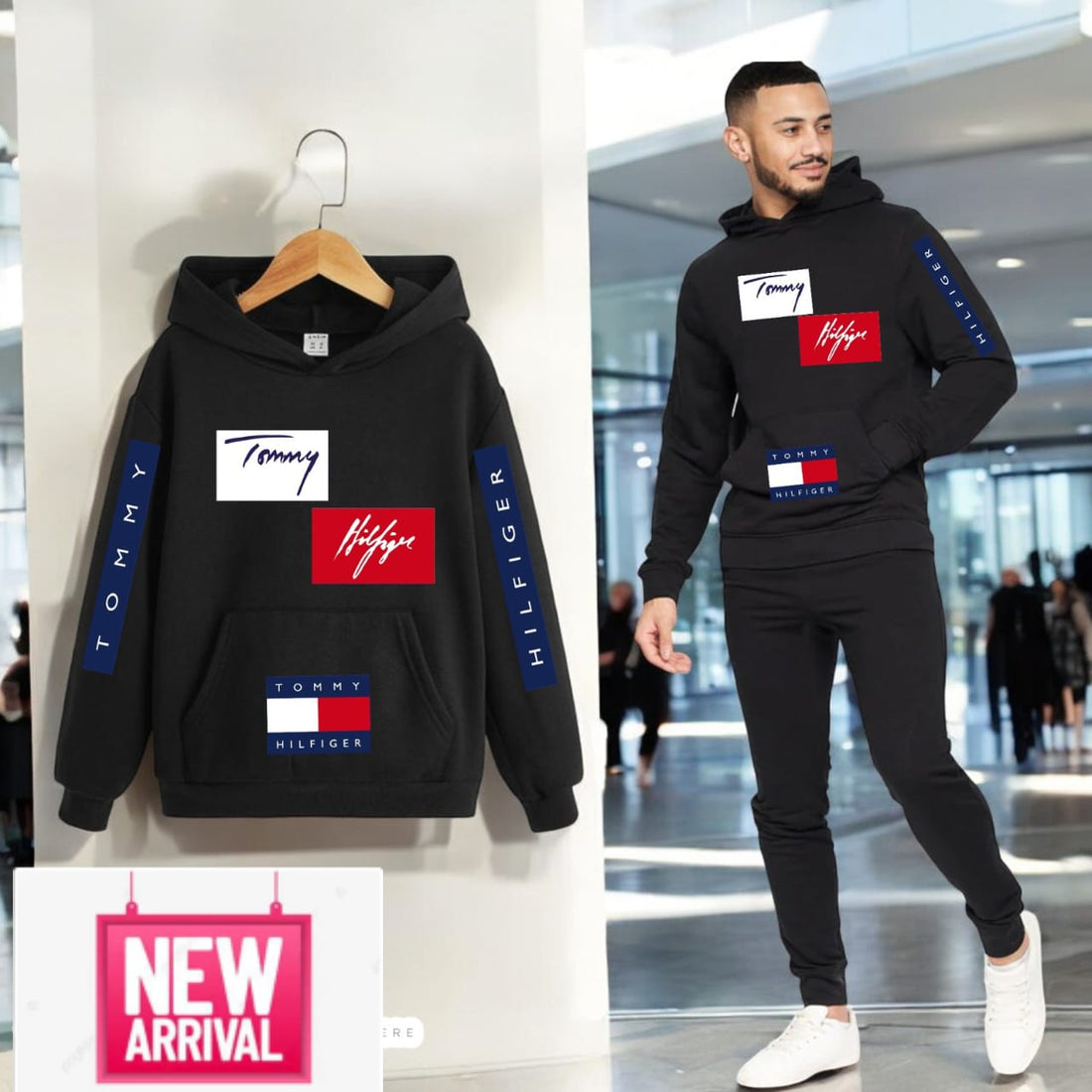 Tommy Hilfiger Black Sweatshirt Tracksuit