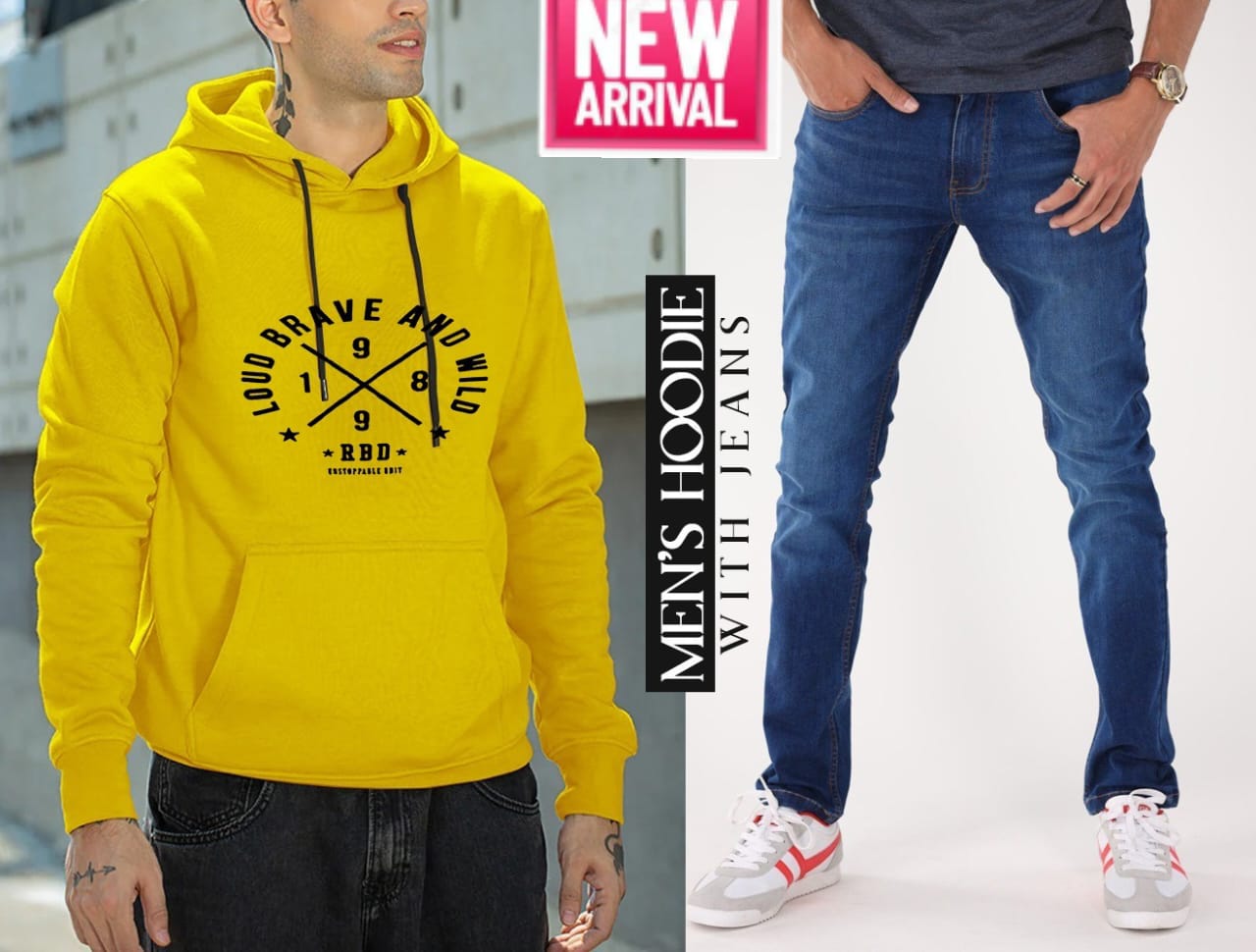 Hoodie + Jeans (Pack of 2)