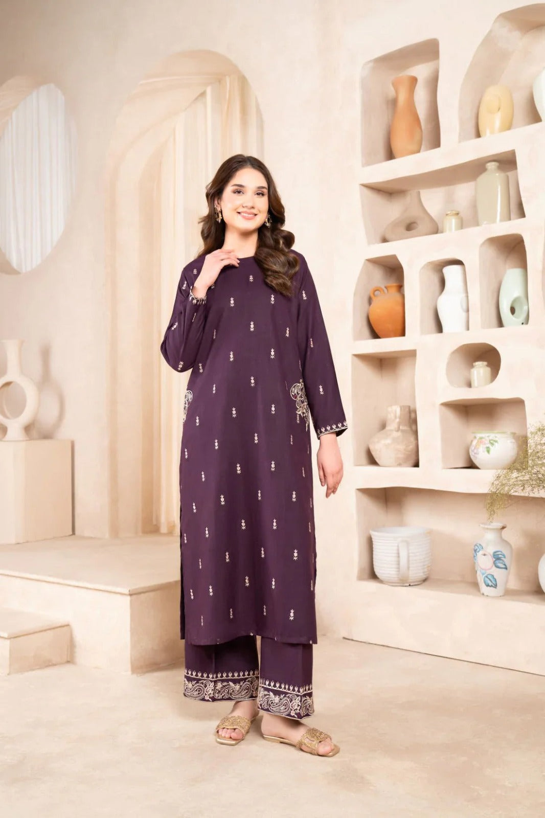 ANAYA Embroidered Side Pockets &amp; Sleeves 2 PC