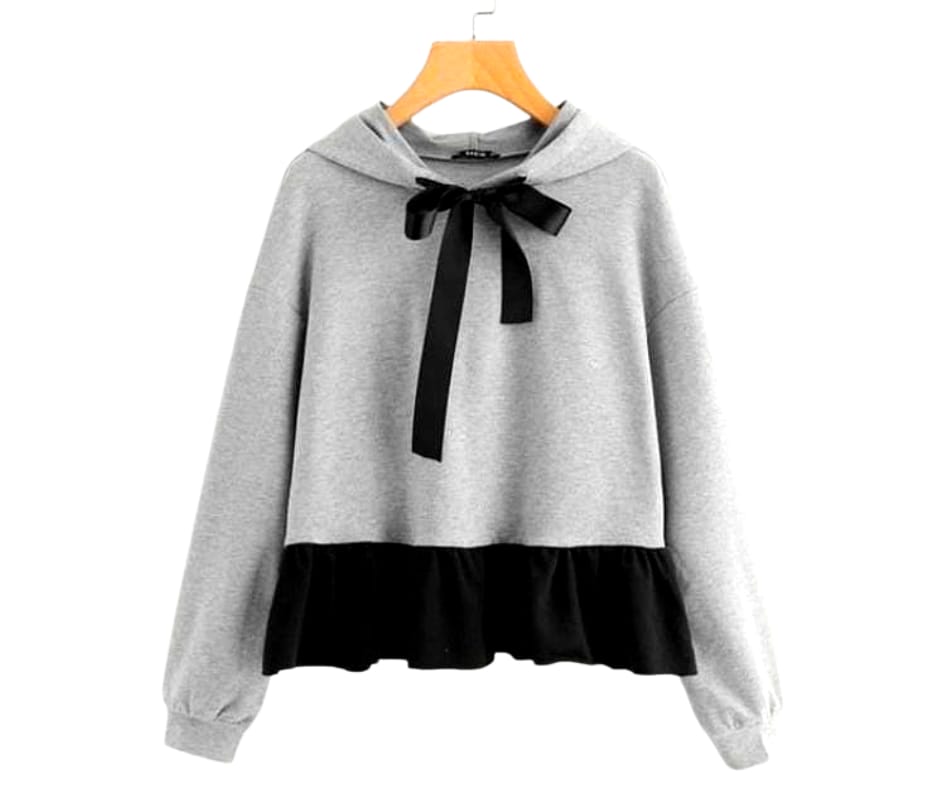 Women Frill Style Hoodie