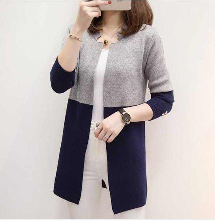 Women casual long  fleece coat