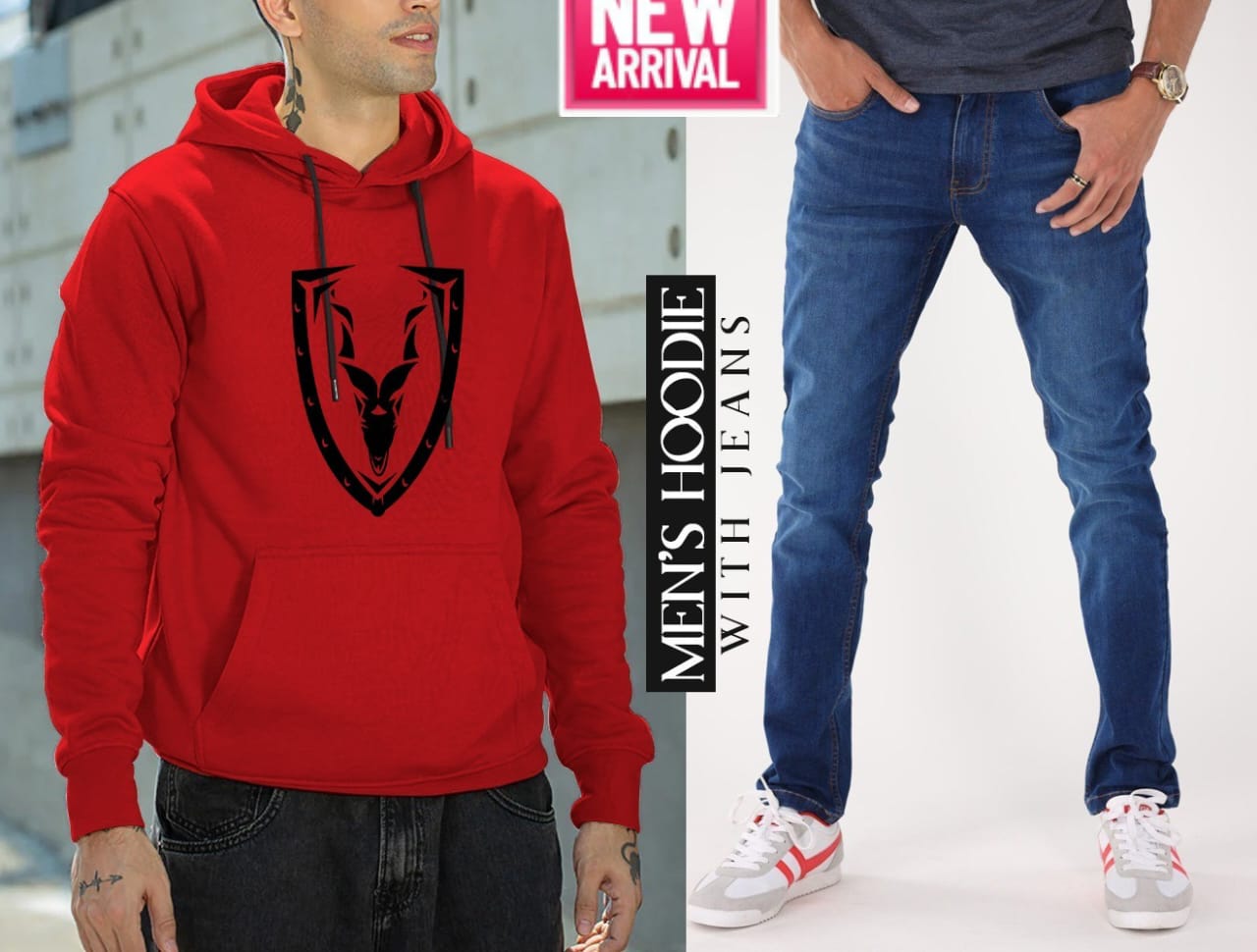 Hoodie + Jeans (Pack of 2)