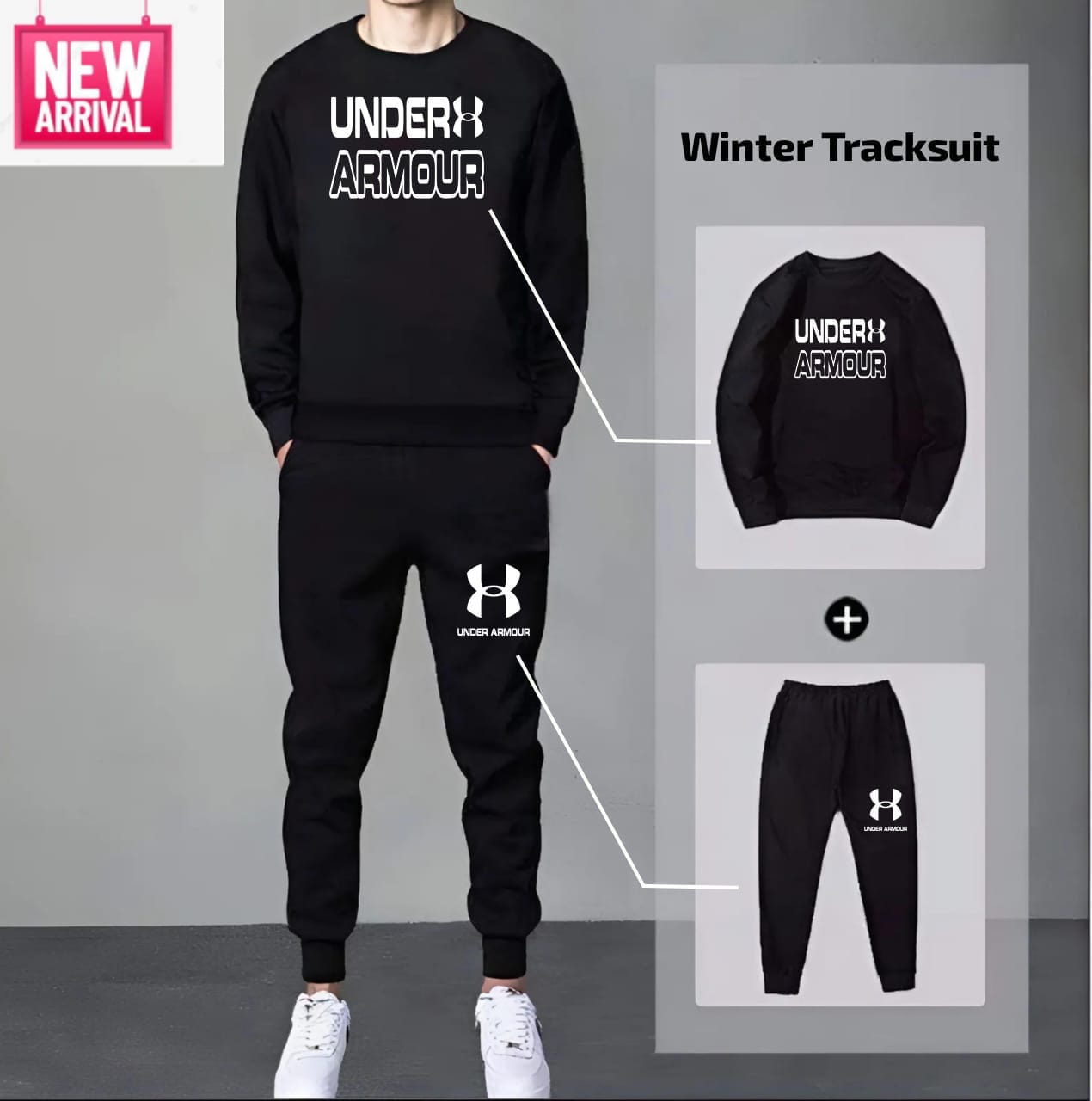 Under armour  Black Sweatshirt Tracksuit